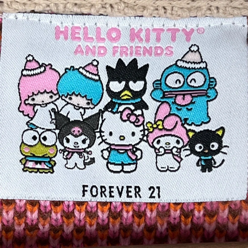 Forever 21 Hello Kitty & Friends Fair Isle Knit Sweater Womens Oversized Medium‎